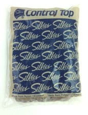 Silkies Control Top Pantyhose with Support Legs, Large, Mocha, 733 NOS