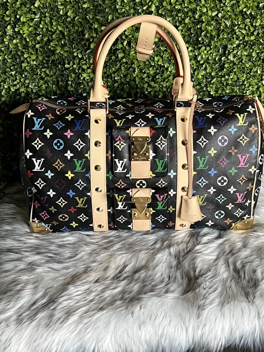 Louis Vuitton Monogram Multicolor Keepall 45 Black | eBay
