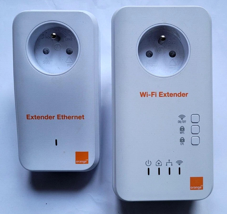 Kit CPL Liveplug WiFi Orange - 2 Boîtiers CPL Extender 500 Mb - État D'occasion