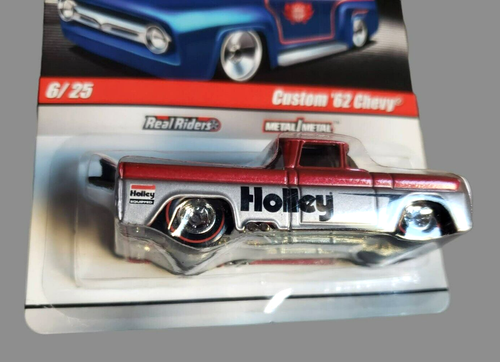 2010 Hot Wheels CUSTOM '62 CHEVY PICKUP TRUCK Slick Rides Dark Red & Silver 1:64 - Picture 4 of 15