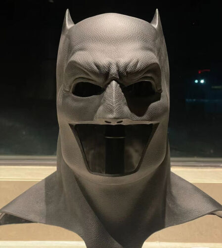 DC Big Batman Copritesta in Gomma Morbida 1/1 Maschera Prop Modello Cosplay Indossabile HRF - Foto 1 di 8
