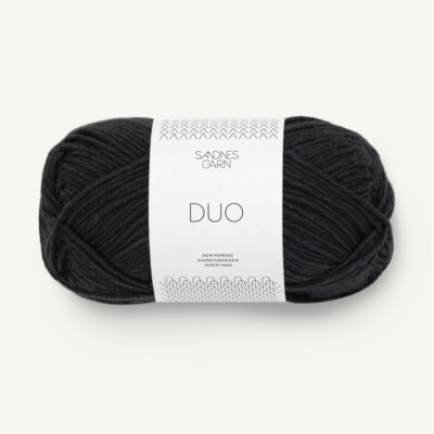 DUO von SANDNES GARN - SVART (1099) - 50 g / ca. 115 m Wolle
