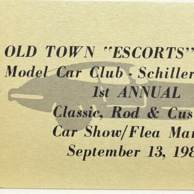 1980 Old Town Escorts Ltd Model Car Club Show Custom Rod Schiller Park Illinois