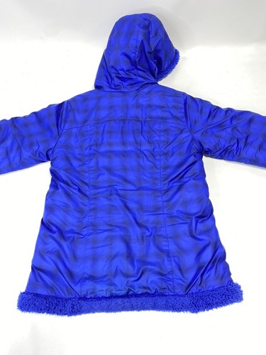 BOYS PATAGONIA REVERSIBLE COAT FLEECE WATER RESISTANT POCKETS HOOD Size M/L - Picture 3 of 10
