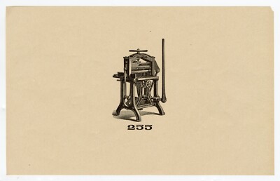 Letterpress Machine Ebay Letterpress and Printing Equipment Original Drawing | Press 255 ...