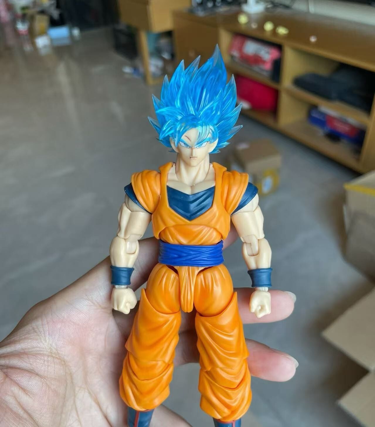 Sh Figuarts Goku Head Custom DRAGON BALL Z Saiyan GOKU Blue Head