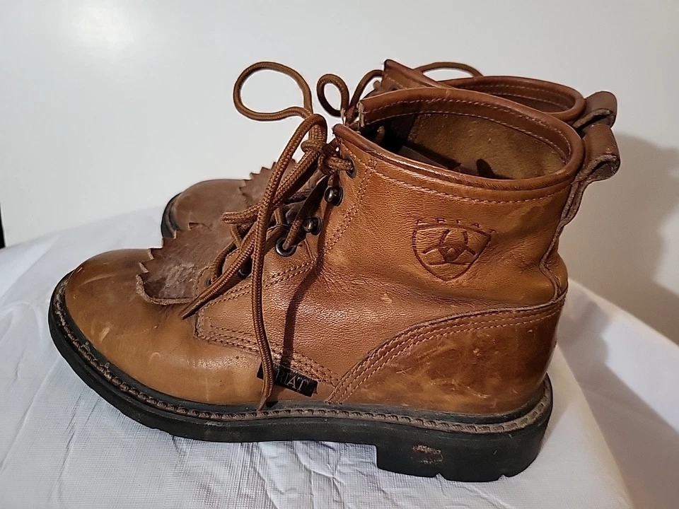 Ariat Kiltie 31080 Lace Up Western Style Work Boots in Women's Size 7 B - Image 2 of 4