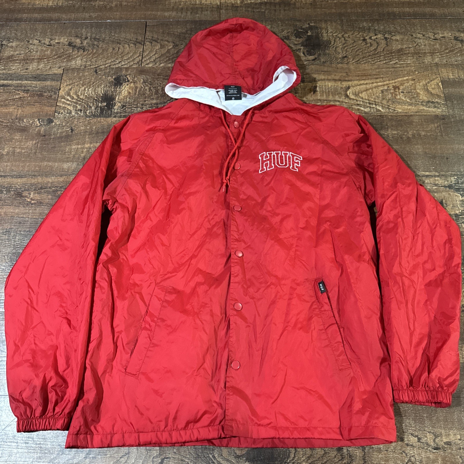 Size L Huf Windbreaker Jacket Men's Button Up