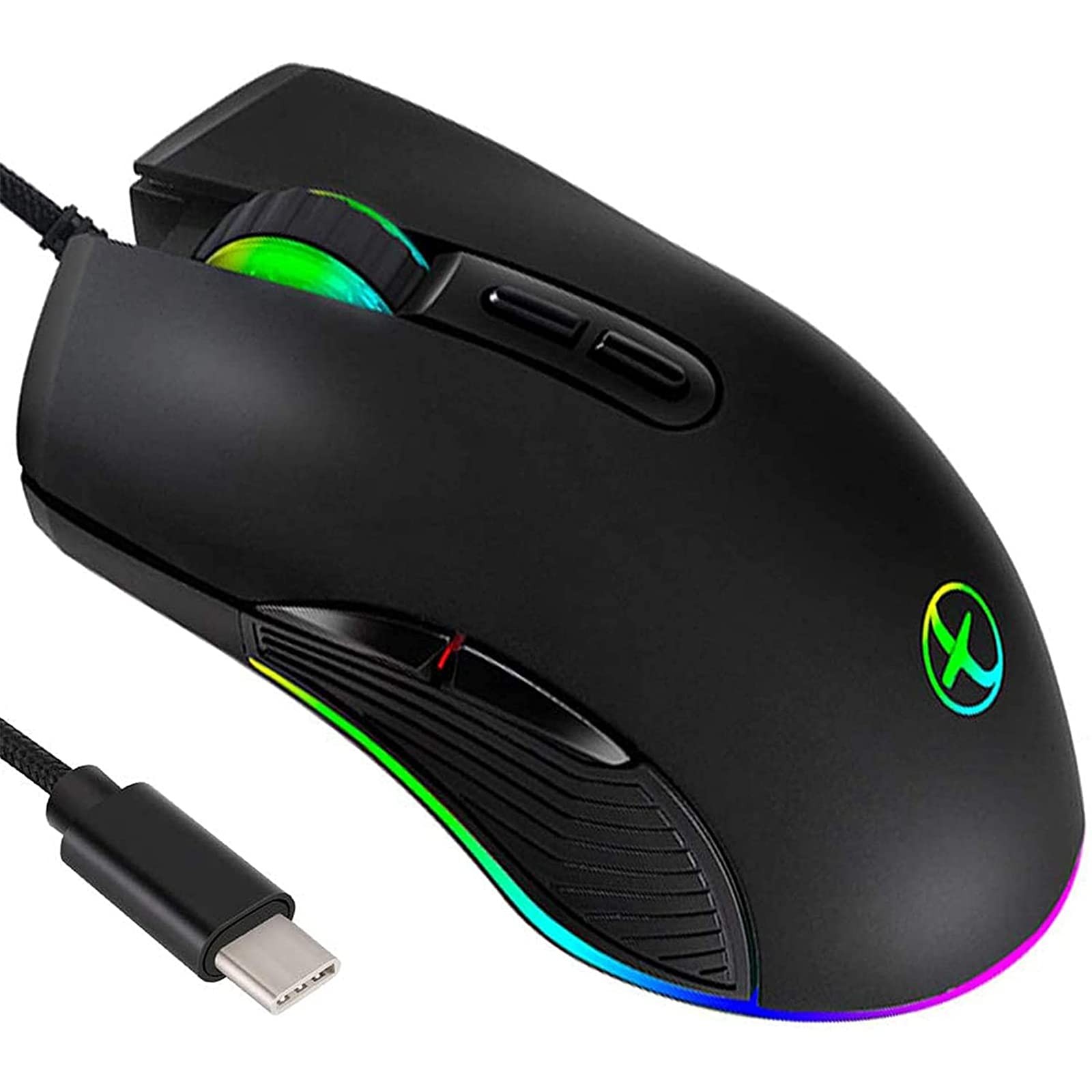 Souris filaire de Type C pour éviter la fatigue du poignet sur ordinateur portable USB-C
