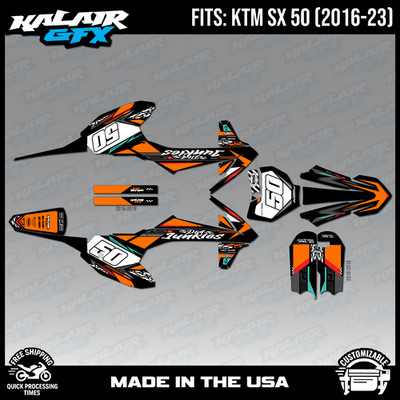 Graphics Kit for KTM 50SX SX50 50 SX (2016-2023) Rugged-Orange