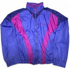 VINTAGE 90S MEDIUM NIKE COLOR BLOCK PURPLE PINK WINDBREAKER JACKET RETRO