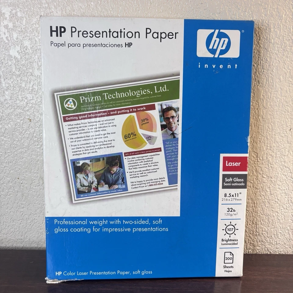 HP Soft Gloss Presentation Laser Paper 200 Sheets 8.5x11 Q6541A NEW In Open Box - Image 2 of 4