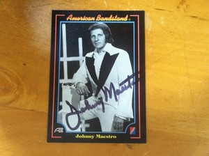 Signed Johnny Mestro American Bandstand card