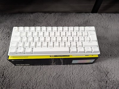 Corsair K65 RGB MINI 60% Mechanical Gaming Keyboard, MX Speed RGB Silver, QWERTZ