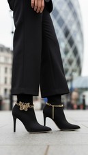 Women Western 2 Boot Anklet Gold Chain Mesh Metal Shoe Bling Butterfly Charm USA