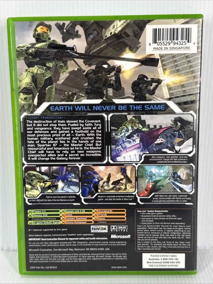 Halo 2 Xbox Original Microsoft PAL Manual Good Condition - Image 2 of 4
