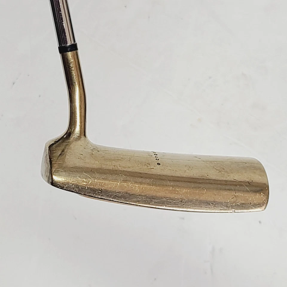 Spalding Elite 1 Putter RH 35" Spalding Elite Shaft Gold Head Wood Insert Nice - Image 4 of 4