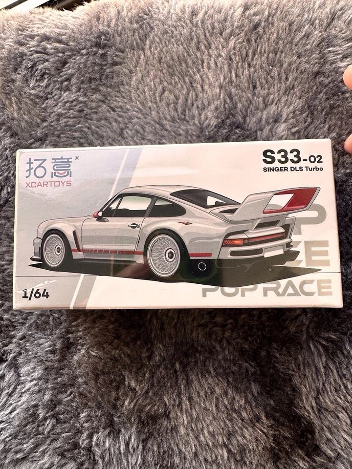 1:64 Pop Race S33-02 Singer Porsche DLS Turbo Weiss OVP Neu