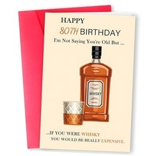 Funny Whiskeyth Birthday Card for Men Women, Happyth Birthday Gifts Women 80