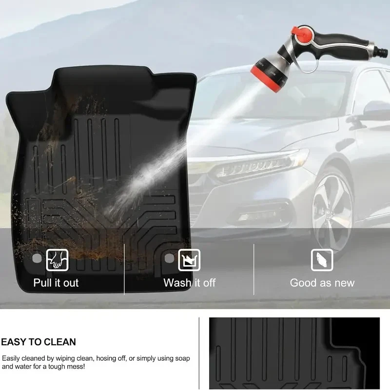 Alfombrillas TPE para todo tipo de clima para Toyota Corolla sedán 2020-2025, primera y segunda fila lin Foto 3 de 4