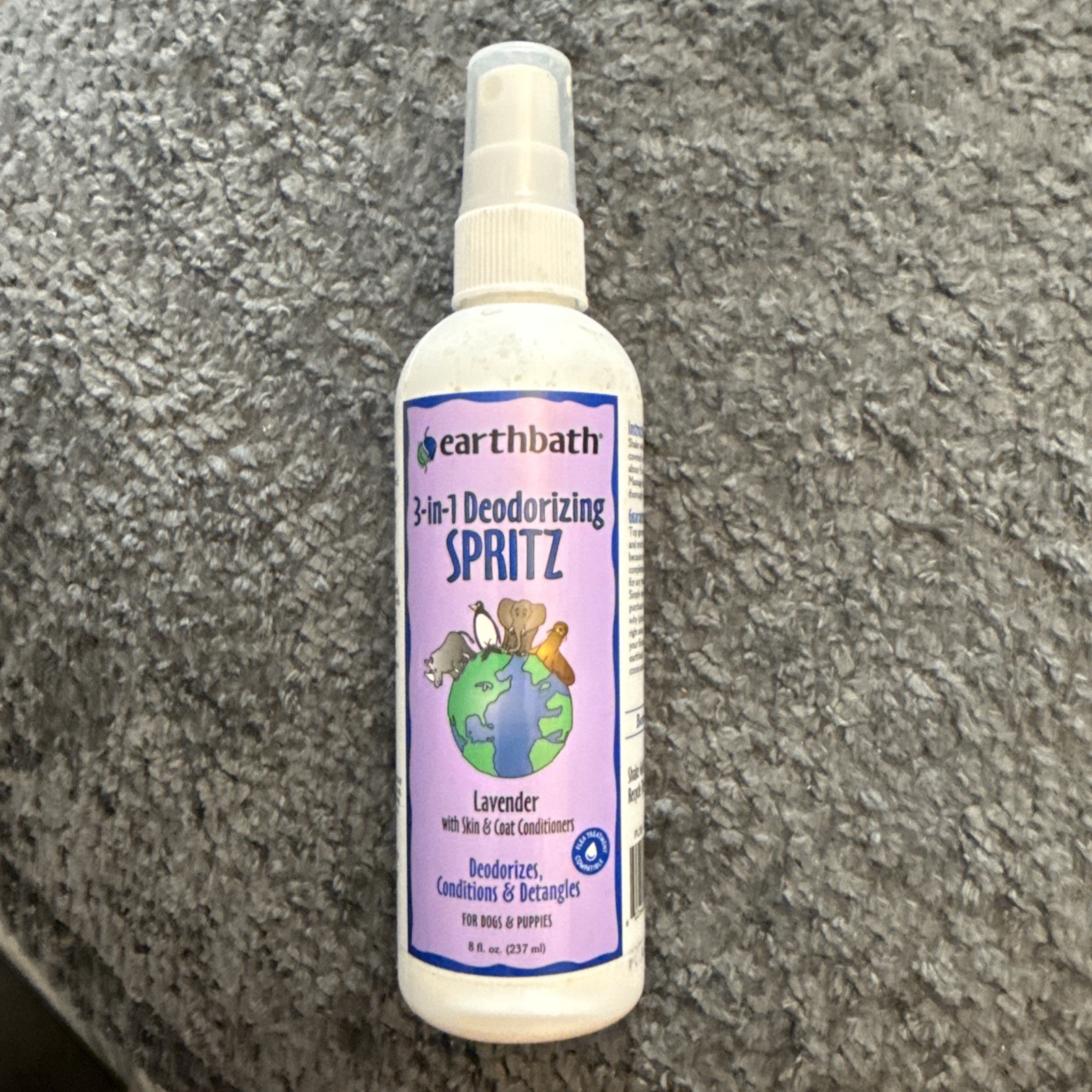 Earthbath 3-in-1 Deodorizing Pet Spritz Lavender Oil Scent 8 oz.