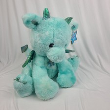 FAO Schwarz Glow Brights Dragon Stuffed Plush LED Lights w/Sound 14" WORKS NEW