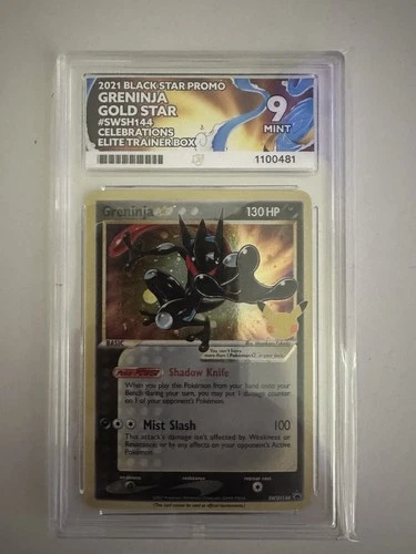 Pokémon TCG - Greninja Gold Star SWSH144 Celebrations - Ace 9 Mint