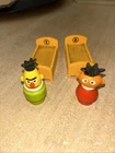 VTG Fisher Price Little People Sesame Street Bert and Ernie Lot Set Beds