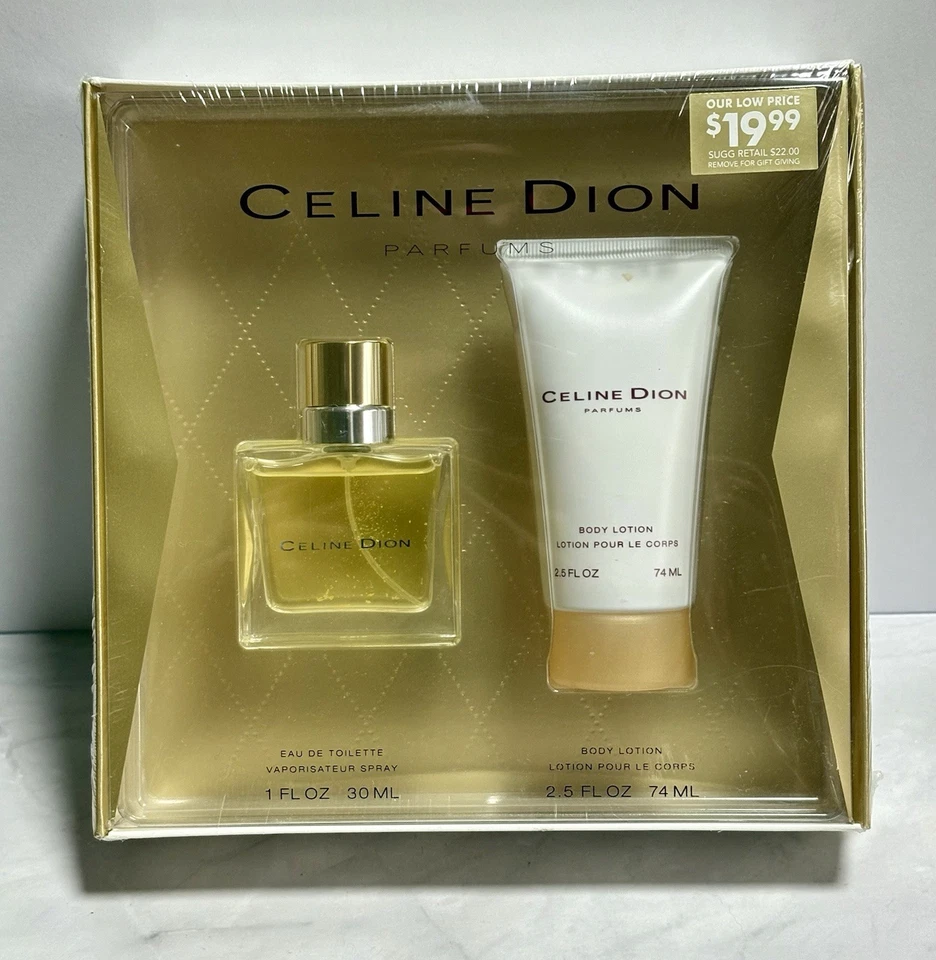 Celine Dion 1oz EDT PERFUME Spray y 2.5oz LOCIÓN CORPORAL Caja de Regalo Set Para Mujeres Nuevo en Caja Foto 2 de 4