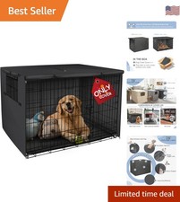 Heavy Duty Dog Crate Cover - Universal Fit for 42-Inch Crates, Waterproof Pro...