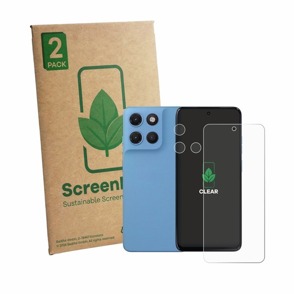 2X Screenleaf Displayschutzfolie FüR Motorola Moto G17 Power (Display+Kamera)-image