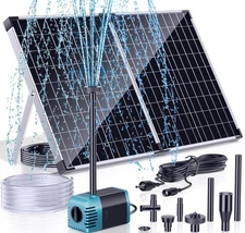 Solar Fountain Pump, 50W Solar Solar Water Pump Kit with 480GPH Flow Rate, PV...