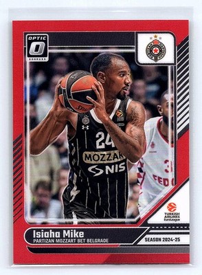 Isiaha Mike 2024-25 Donruss EuroLeague #152 Optic Red #/99