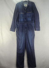 Lee Union-Alls Jumpsuit Womens Medium Blue Denim Coverall Long Sleeve Workwear