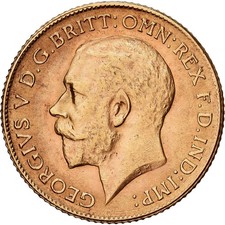 #1551181 Great Britain, George V, 1/2 Sovereign, 1914, Gold, AU(50-53), KM:819