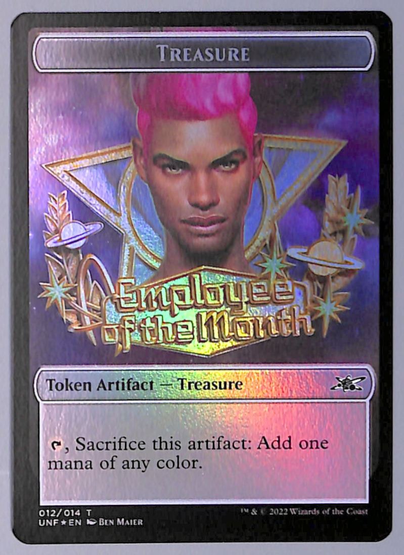 Treasure // Squirrel - Foil - Double-sided Token - #12 / 8 - Unfinity (UNF) MTG