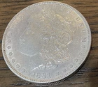 The famous 1881 Morgan silver coin – 19th century, a rare historical U.S. piece.