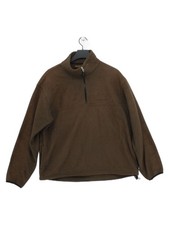 Timberland Men's Jumper L Green 100 Polyester High Neck Pullover