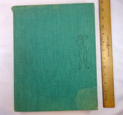 1965 BOOK ARTIST & THE NUDE ANTHOLOGY OF DRAWINGS by MERVYN LEVY ART ILLUSTRATOR
