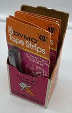 Lot of 5 Packs Vintage Dymo Labeling Label Tape Strips 3/8" X 3" w/Display Box