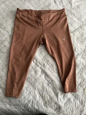 Nike Dri-FIT Men’s 3/4 Running Tights 3X Rust Red Reflective Logo DB4451