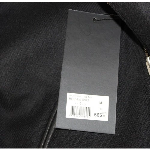 The Kooples Mens Wool Bomber Jacket Lambskin Leather Trim Size Medium NEW Black image 5