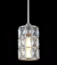 3 Packs Modern Crystal Pendant Light Hanging Ceiling Fixture Kitchen Island Lamp