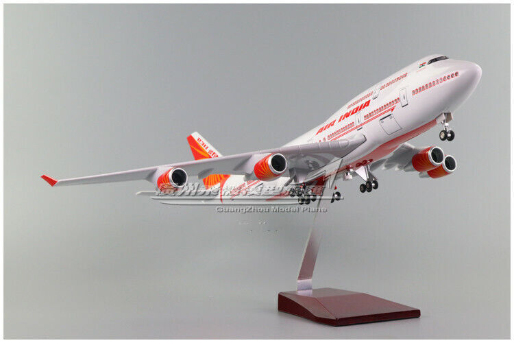 1:150 47CM AIR INDIA BOEING 747-400 Passenger Airplane Landing