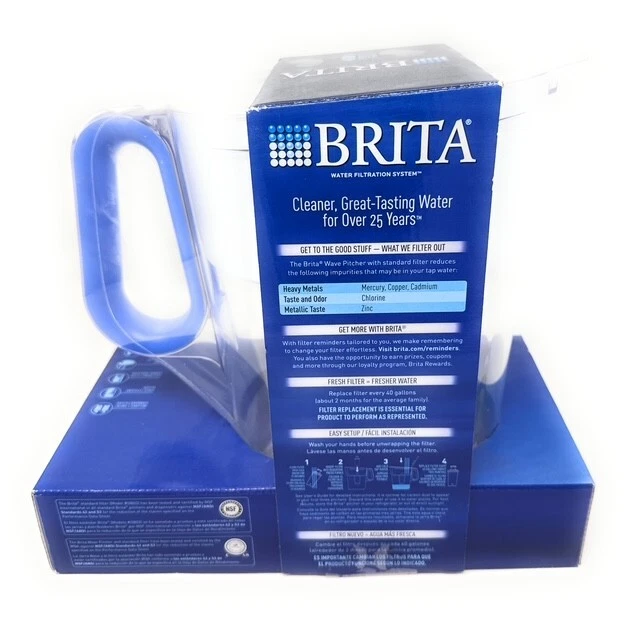 Brita New Sealed Large 10-Cup Water Filter Pitcher With 2 Standard Filters - Image 3 of 4