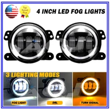 4" Inch Round LED Halo Fog Lights Angel Eyes DRL Lamp For Dodge Journey 2009