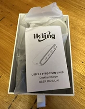 ikling USB 3.1 Type C 5 In 1 Hub NEW IN OPEN BOX. NEVER USED.