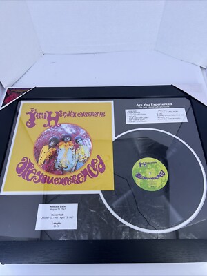The Jimi Hendrix Experience Are You Experienced Framed Vinyl Wall Art 1967 Rock