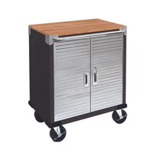 Seville Classics UltraHD 2-Door Rolling Cabinet, 28" W x 18" D x 34.5" H