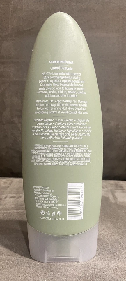 NEW!!! NEXXUS PHYTO ORGANICS KELATE PURIFYING SHAMPOO REMOVES BUILD UP CHLORINE - Image 2 of 2